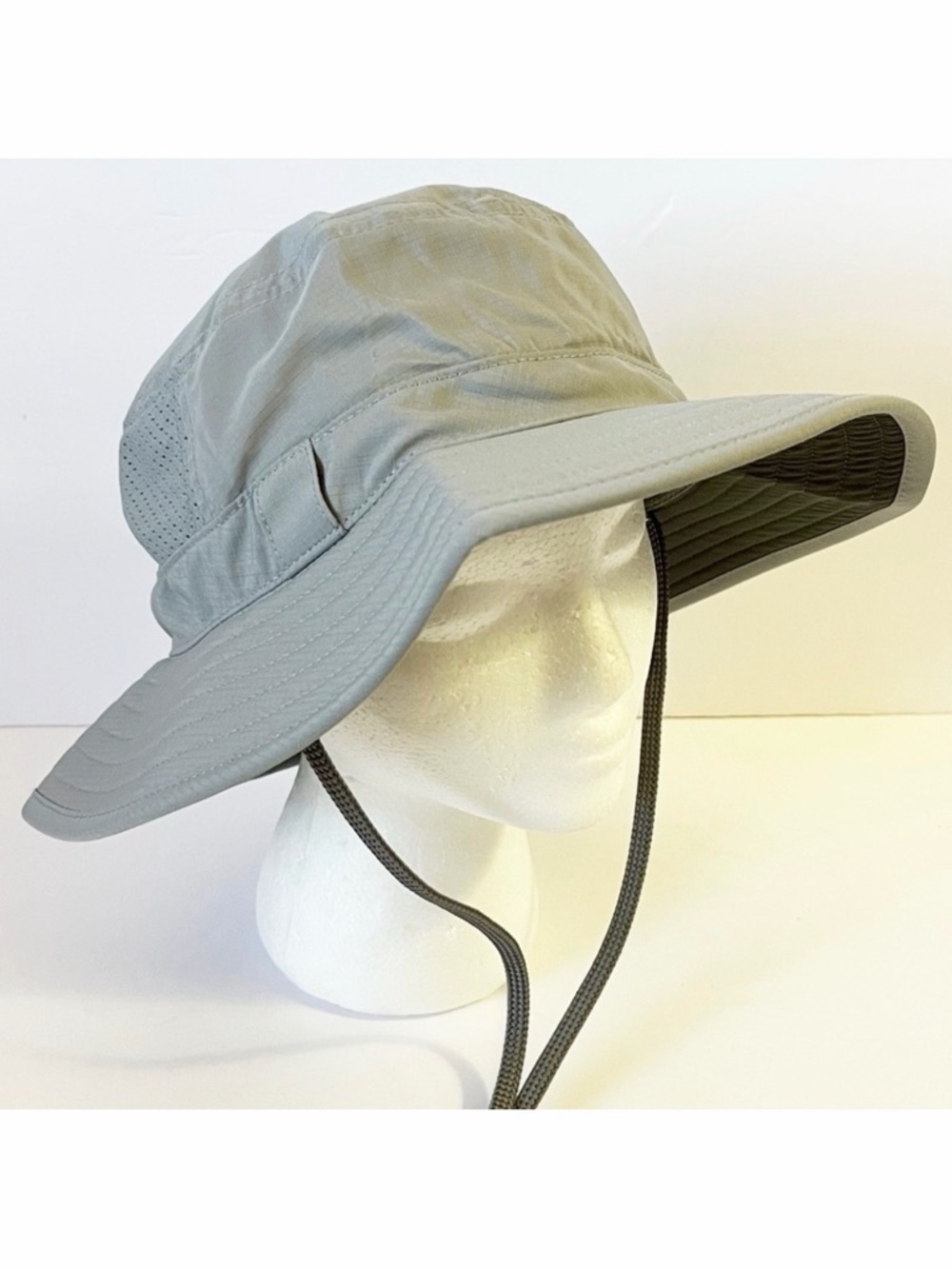 Solar Escape Sun Hat Mens Cooling Bucket Hat Gray Vented Wide Brim Golf Garden